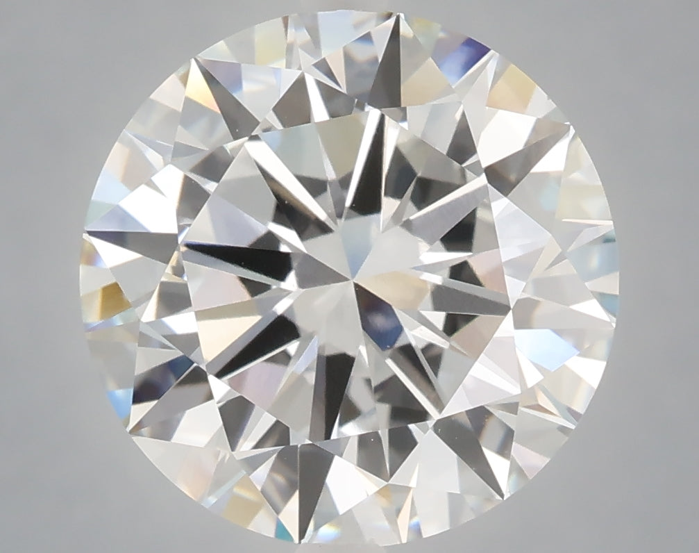 6.01 Carat Round Shaped, Excellent Cut, F Color, VS1 Clarity, IGI Certified Lab Grown Diamond