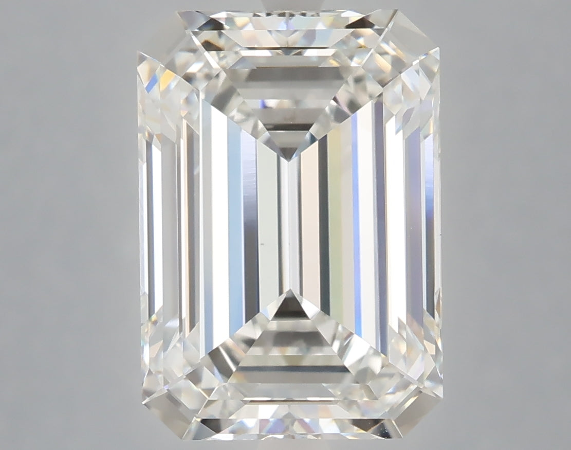 6.10 Carat Emerald Shaped, Ideal Cut, F Color, VVS2 Clarity, IGI Certified Lab Grown Diamond