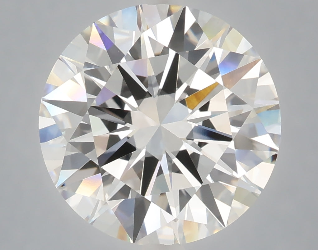6.06 Carat Round Shaped, Excellent Cut, F Color, VVS2 Clarity, IGI Certified Lab Grown Diamond