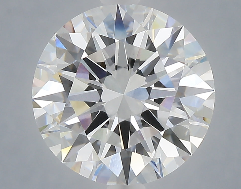 4.04 Carat Round Shaped, Excellent Cut, E Color, VVS2 Clarity, IGI Certified Lab Grown Diamond