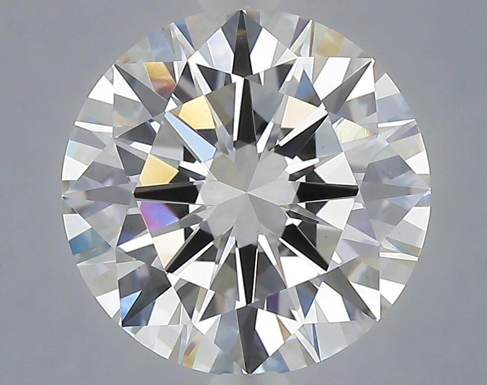 4.09 Carat Round Shaped, Excellent Cut, F Color, VS1 Clarity, IGI Certified Lab Grown Diamond
