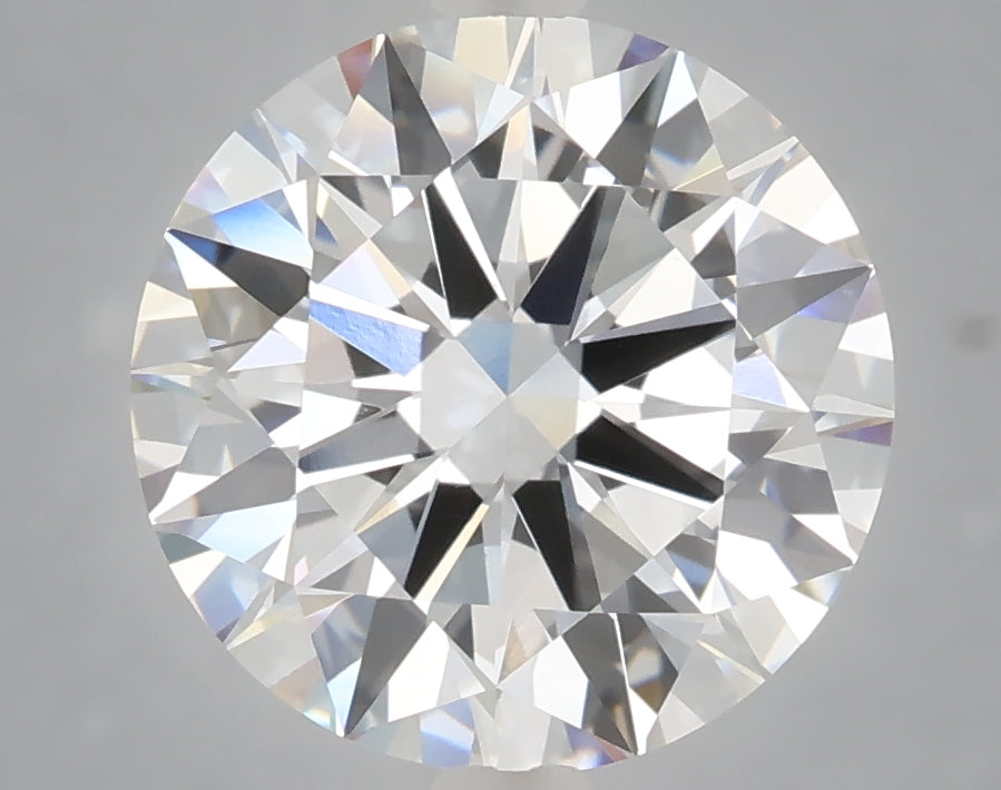 4.09 Carat Round Shaped, Excellent Cut, D Color, VVS2 Clarity, IGI Certified Lab Grown Diamond