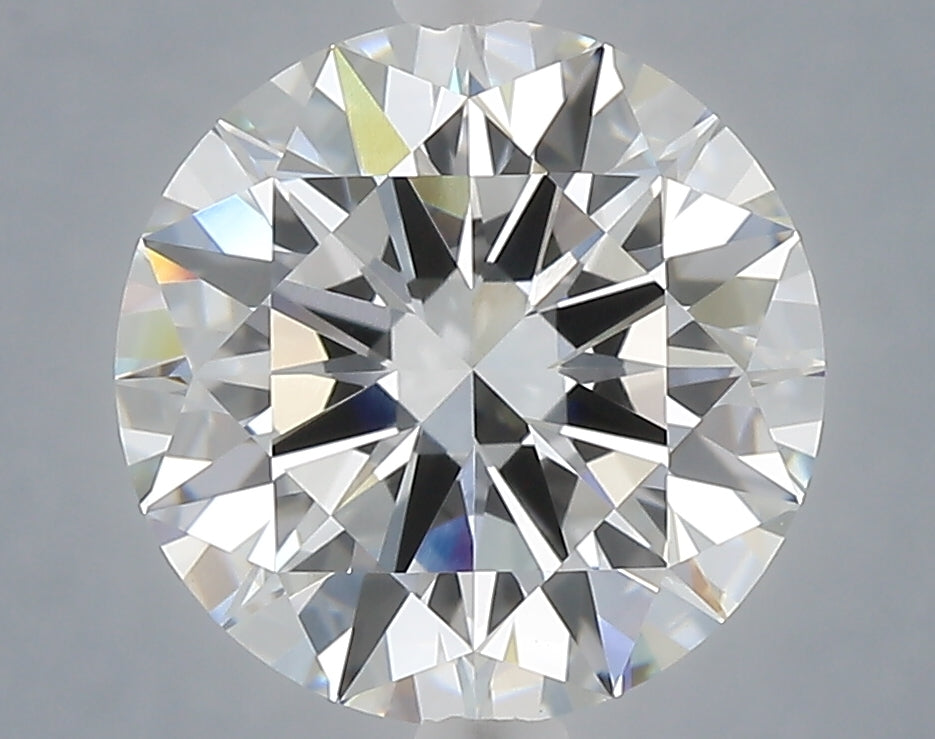 4.09 Carat Round Shaped, Excellent Cut, F Color, VVS2 Clarity, IGI Certified Lab Grown Diamond