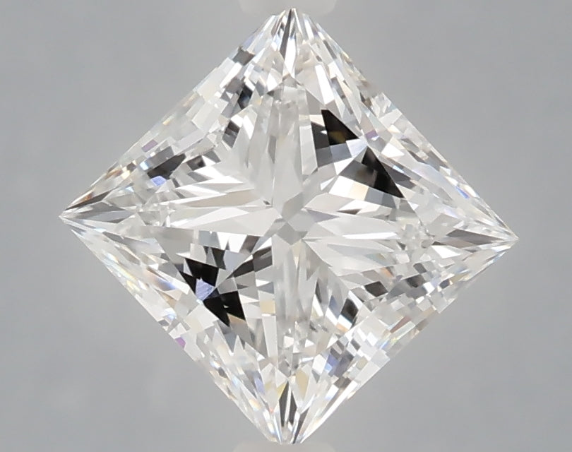 2.01 Carat Princess Shaped, Ideal Cut, E Color, VVS2 Clarity, IGI Certified Lab Grown Diamond