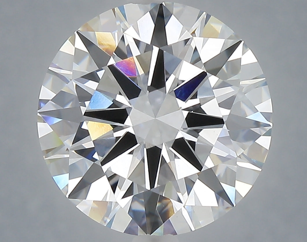 6.08 Carat Round Shaped, Excellent Cut, E Color, VVS2 Clarity, IGI Certified Lab Grown Diamond