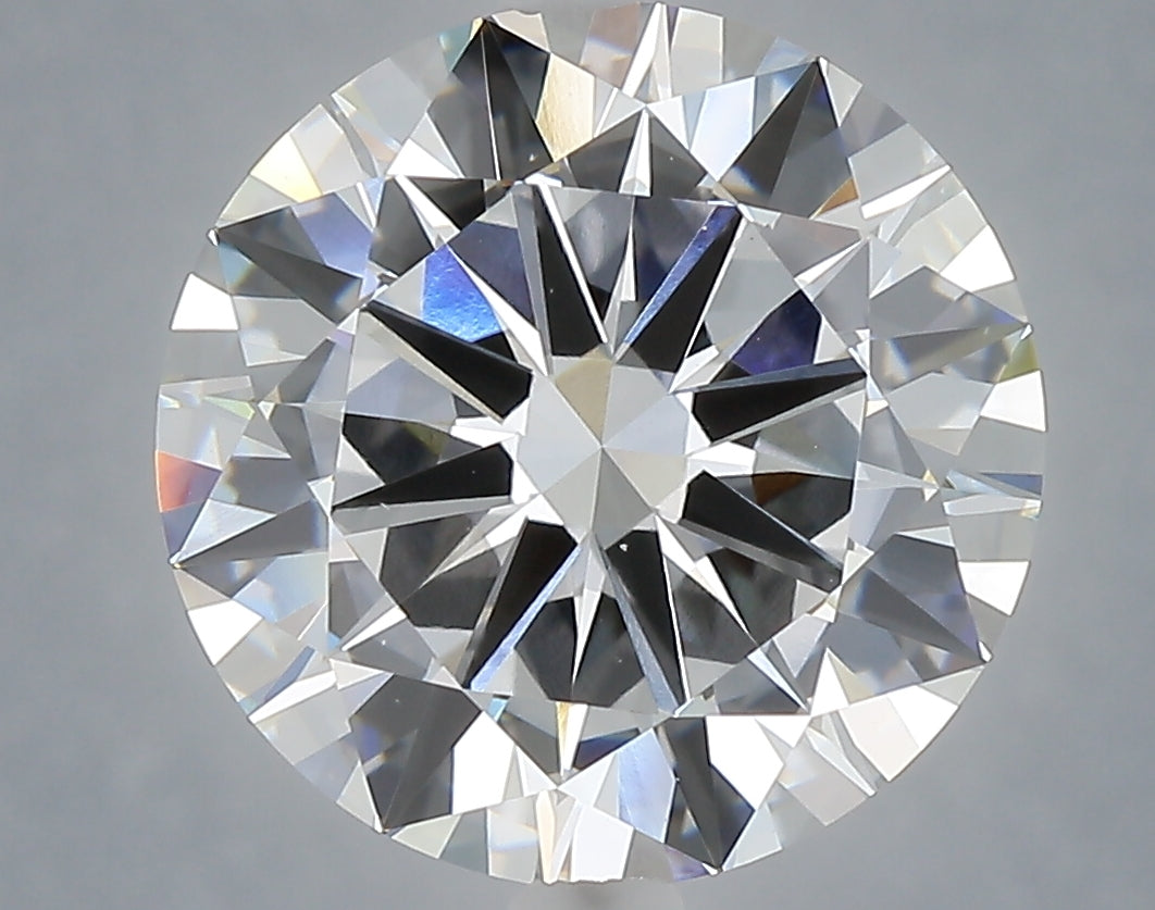 6.02 Carat Round Shaped, Excellent Cut, E Color, VVS2 Clarity, IGI Certified Lab Grown Diamond