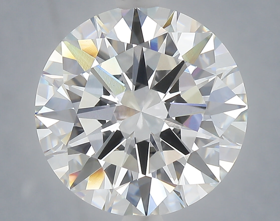 5.52 Carat Round Shaped, Excellent Cut, E Color, VVS2 Clarity, IGI Certified Lab Grown Diamond