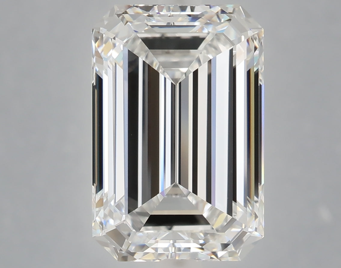 6.05 Carat Emerald Shaped, Ideal Cut, E Color, VVS2 Clarity, IGI Certified Lab Grown Diamond