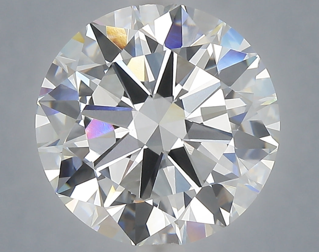 6.01 Carat Round Shaped, Excellent Cut, F Color, VVS2 Clarity, IGI Certified Lab Grown Diamond