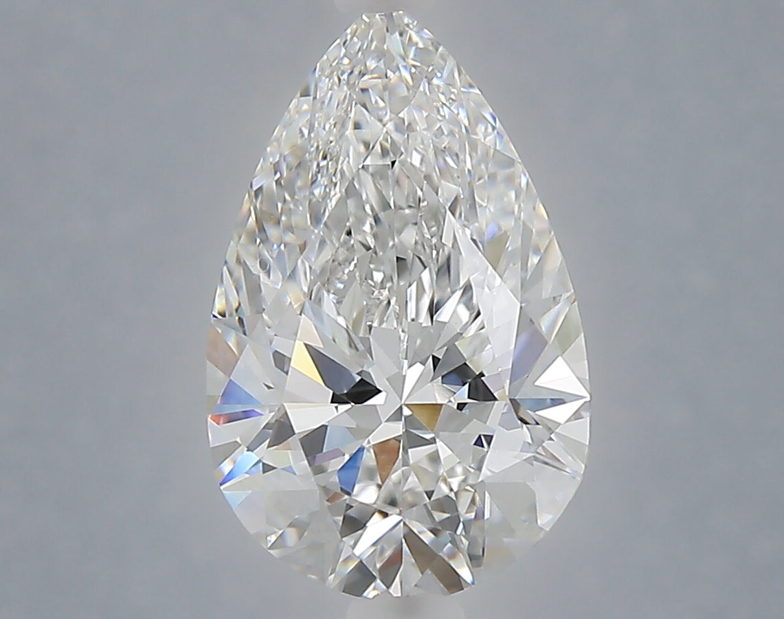 3.06 Carat Pear Shaped, Ideal Cut, E Color, VVS2 Clarity, IGI Certified Lab Grown Diamond