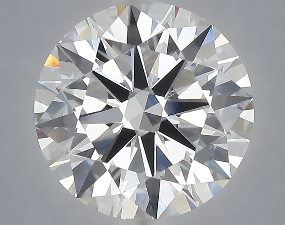 5.04 Carat Round Shaped, Excellent Cut, F Color, VVS2 Clarity, IGI Certified Lab Grown Diamond