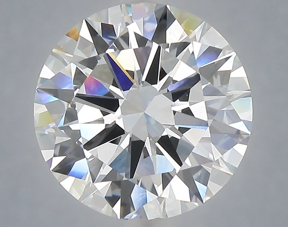 5.00 Carat Round Shaped, Excellent Cut, F Color, VS1 Clarity, IGI Certified Lab Grown Diamond