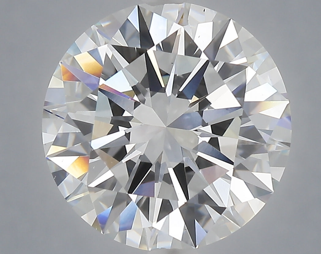 6.04 Carat Round Shaped, Excellent Cut, F Color, VS2 Clarity, IGI Certified Lab Grown Diamond