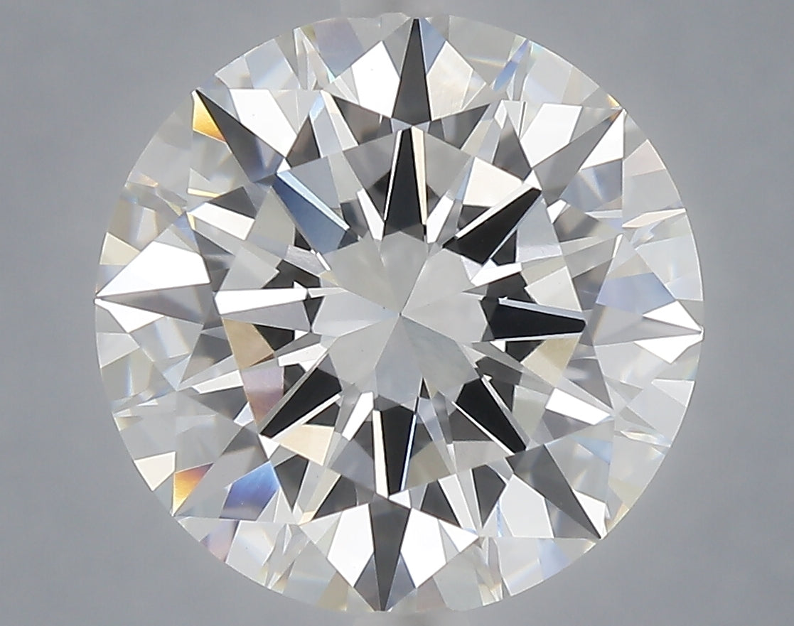 7.03 Carat Round Shaped, Excellent Cut, E Color, VVS2 Clarity, IGI Certified Lab Grown Diamond