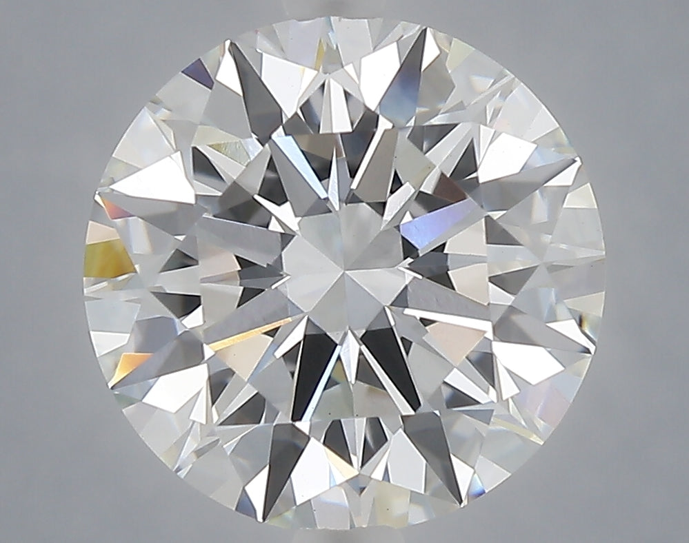 5.09 Carat Round Shaped, Excellent Cut, F Color, VVS2 Clarity, IGI Certified Lab Grown Diamond