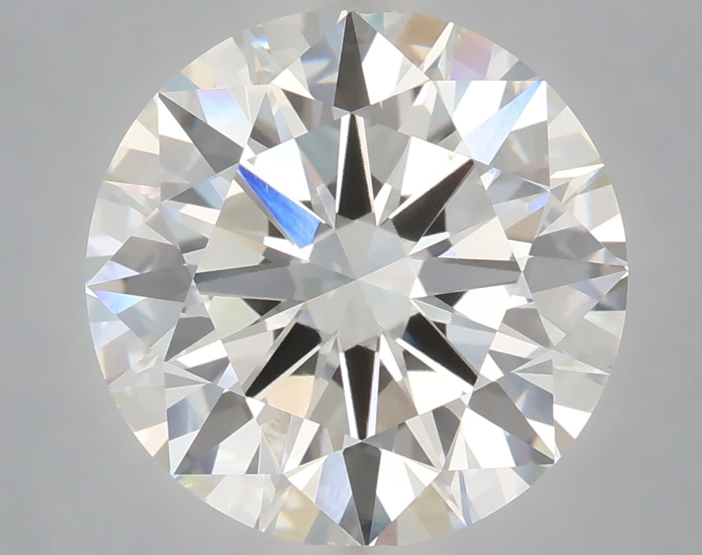 6.04 Carat Round Shaped, Excellent Cut, F Color, VVS2 Clarity, IGI Certified Lab Grown Diamond