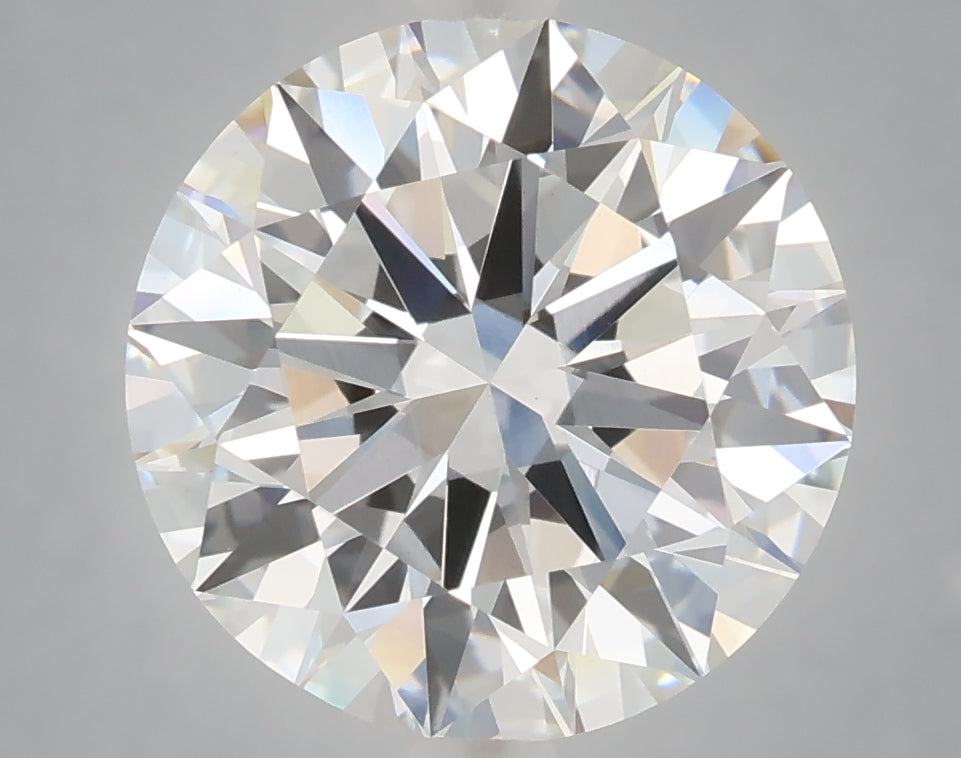 5.04 Carat Round Shaped, Excellent Cut, F Color, VVS2 Clarity, IGI Certified Lab Grown Diamond