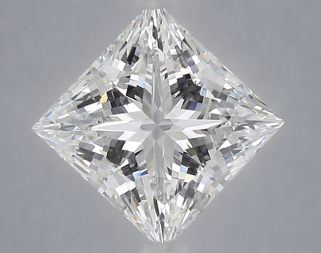 4.03 Carat Princess Shaped, Ideal Cut, E Color, VVS2 Clarity, IGI Certified Lab Grown Diamond