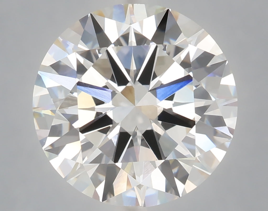 6.04 Carat Round Shaped, Excellent Cut, F Color, VVS2 Clarity, IGI Certified Lab Grown Diamond
