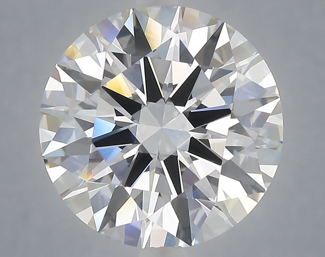 6.09 Carat Round Shaped, Excellent Cut, F Color, VVS2 Clarity, IGI Certified Lab Grown Diamond