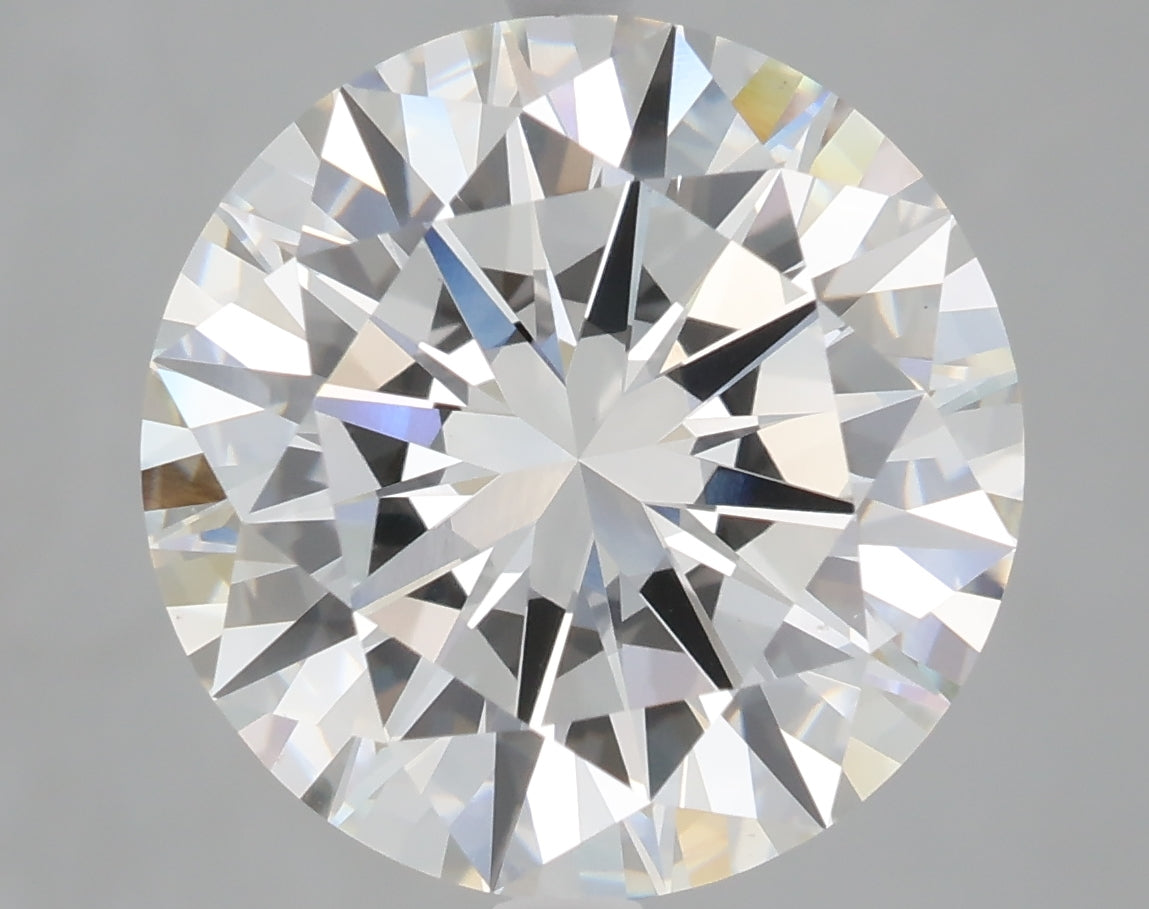 6.02 Carat Round Shaped, Excellent Cut, H Color, VVS2 Clarity, IGI Certified Lab Grown Diamond