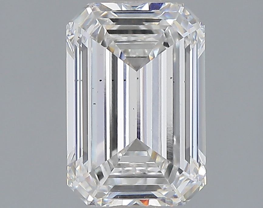 1.59 Carat Emerald Shaped, Ideal Cut, E Color, VS2 Clarity, IGI Certified Lab Grown Diamond
