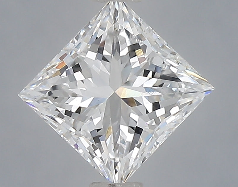 1.10 Carat Princess Shaped, Excellent Cut, D Color, VVS2 Clarity, IGI Certified Lab Grown Diamond