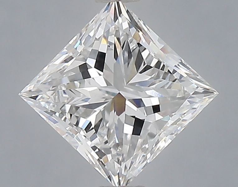 1.56 Carat Princess Shaped, Excellent Cut, D Color, VVS2 Clarity, IGI Certified Lab Grown Diamond