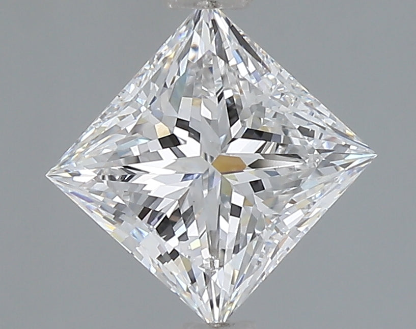 1.60 Carat Princess Shaped, Ideal Cut, D Color, VVS2 Clarity, IGI Certified Lab Grown Diamond