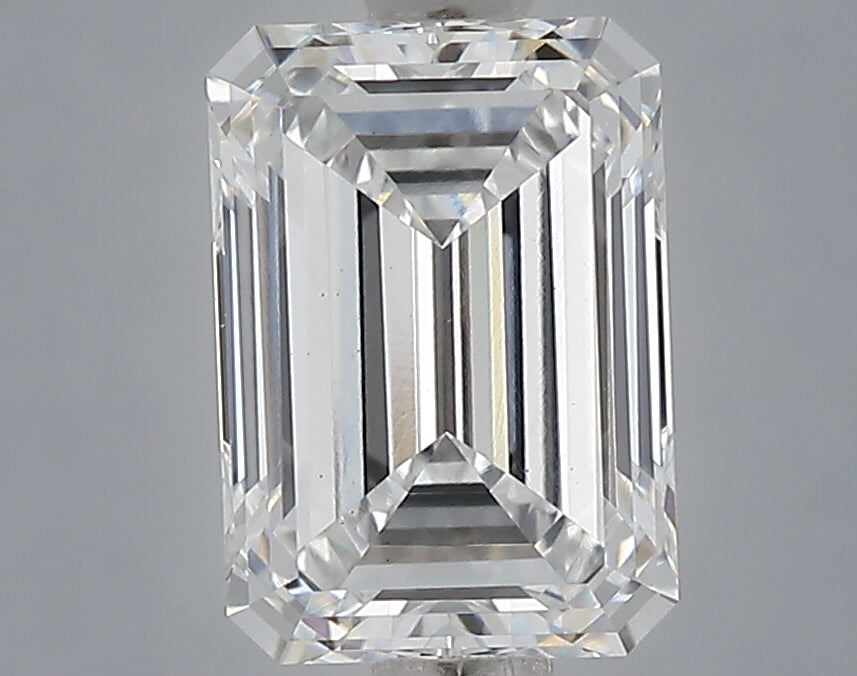 1.53 Carat Emerald Shaped, Ideal Cut, D Color, VS1 Clarity, IGI Certified Lab Grown Diamond