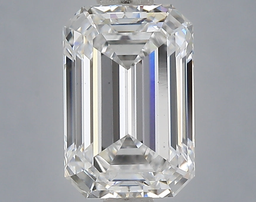 1.56 Carat Emerald Shaped, Ideal Cut, E Color, VS2 Clarity, IGI Certified Lab Grown Diamond