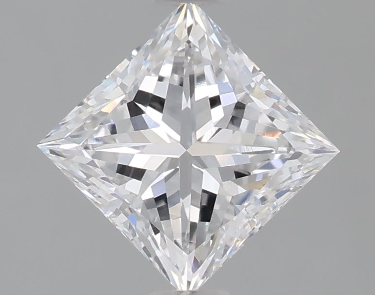 1.10 Carat Princess Shaped, Excellent Cut, D Color, VVS2 Clarity, IGI Certified Lab Grown Diamond