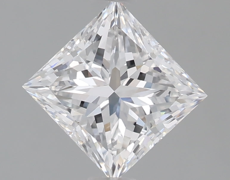 1.10 Carat Princess Shaped, Excellent Cut, D Color, VVS2 Clarity, IGI Certified Lab Grown Diamond