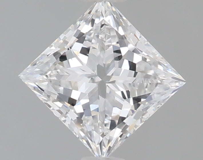 1.06 Carat Princess Shaped, Excellent Cut, D Color, VVS2 Clarity, IGI Certified Lab Grown Diamond
