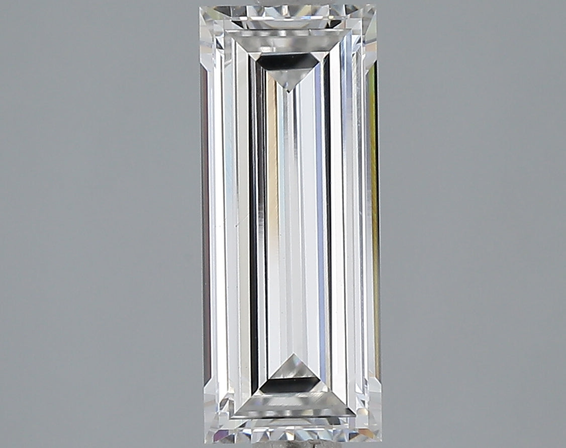 1.60 Carat Baguette Shaped, Very Good Cut, E Color, VVS2 Clarity, IGI Certified Lab Grown Diamond