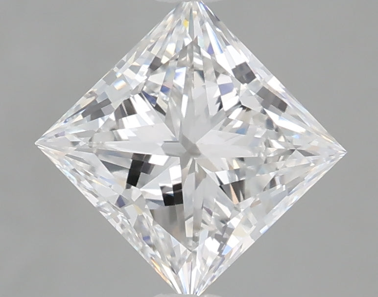1.60 Carat Princess Shaped, Ideal Cut, D Color, VVS2 Clarity, IGI Certified Lab Grown Diamond