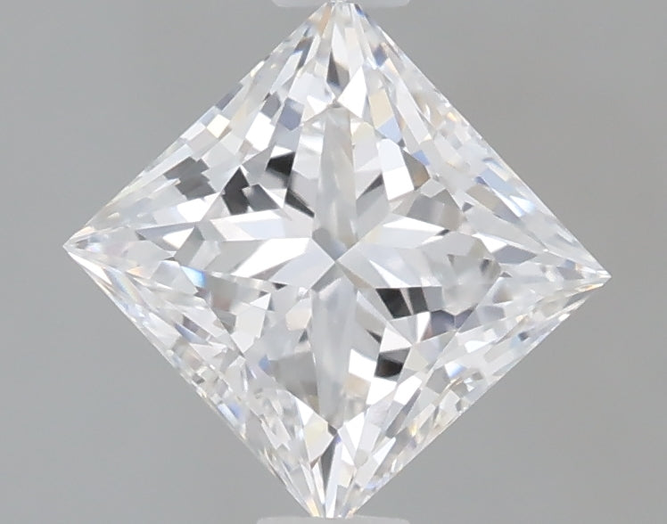 1.07 Carat Princess Shaped, Ideal Cut, D Color, VVS2 Clarity, IGI Certified Lab Grown Diamond