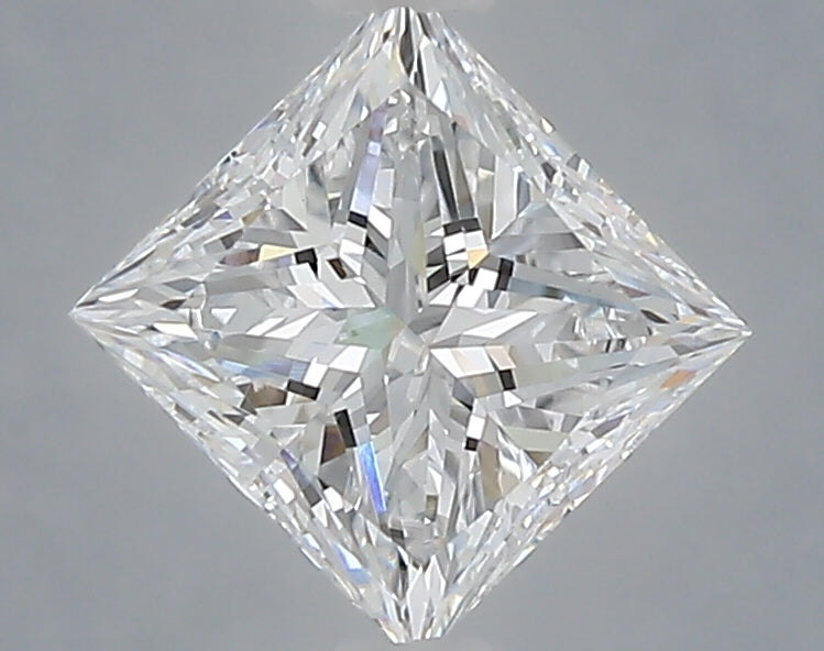 1.09 Carat Princess Shaped, Excellent Cut, D Color, VVS2 Clarity, IGI Certified Lab Grown Diamond
