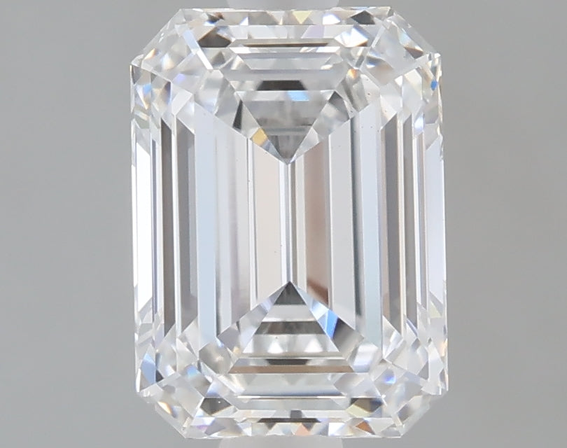 1.56 Carat Emerald Shaped, Ideal Cut, D Color, VS2 Clarity, IGI Certified Lab Grown Diamond