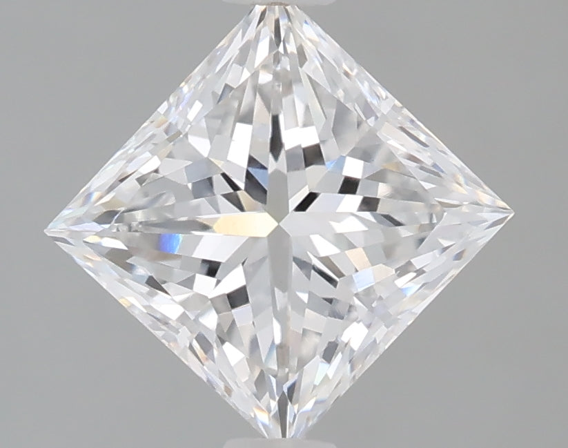 1.60 Carat Princess Shaped, Excellent Cut, D Color, VVS2 Clarity, IGI Certified Lab Grown Diamond
