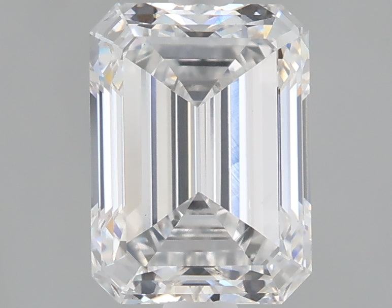 1.59 Carat Emerald Shaped, Excellent Cut, D Color, VVS2 Clarity, IGI Certified Lab Grown Diamond