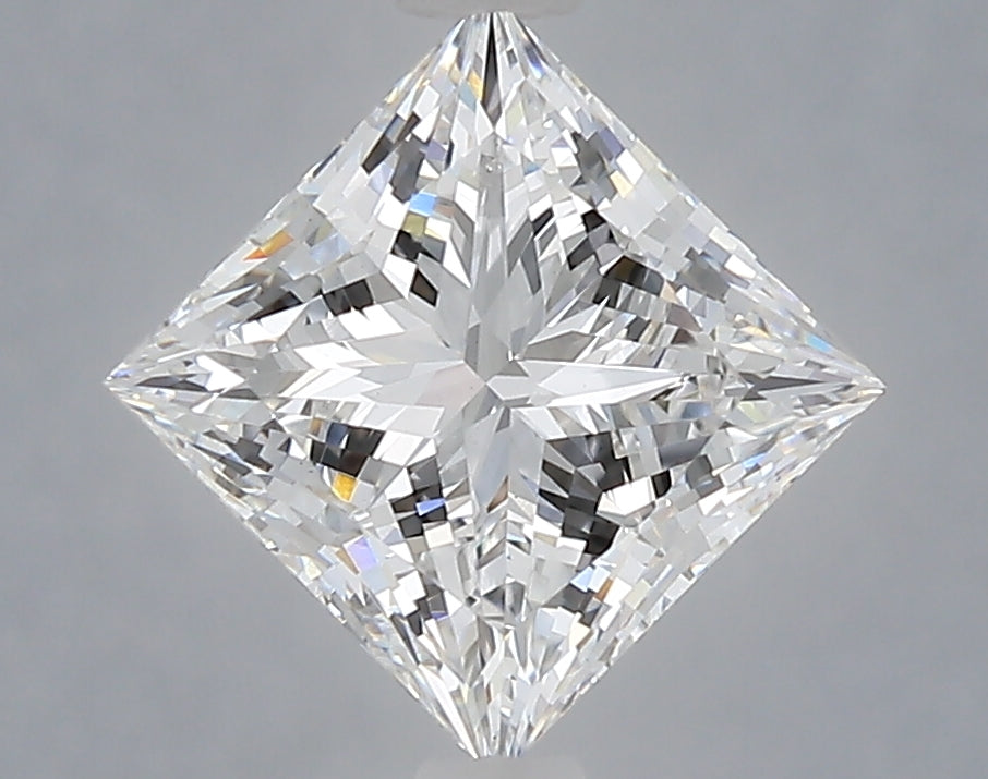 2.10 Carat Princess Shaped, Ideal Cut, D Color, VS1 Clarity, IGI Certified Lab Grown Diamond