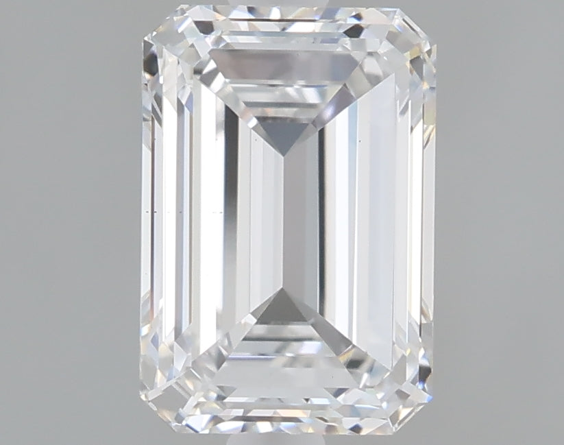 1.57 Carat Emerald Shaped, Ideal Cut, D Color, VS1 Clarity, IGI Certified Lab Grown Diamond