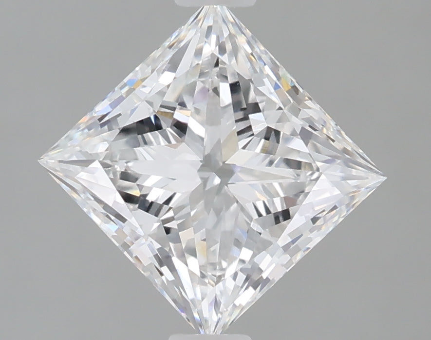 1.58 Carat Princess Shaped, Excellent Cut, D Color, VS1 Clarity, IGI Certified Lab Grown Diamond
