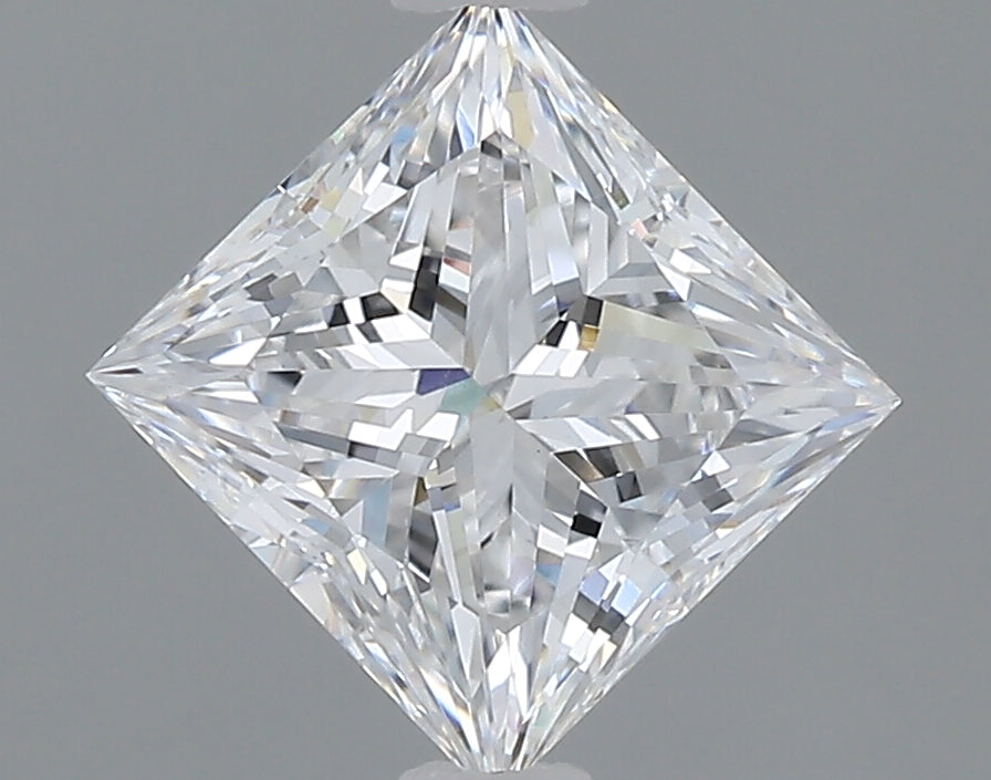 1.59 Carat Princess Shaped, Ideal Cut, D Color, VVS2 Clarity, IGI Certified Lab Grown Diamond