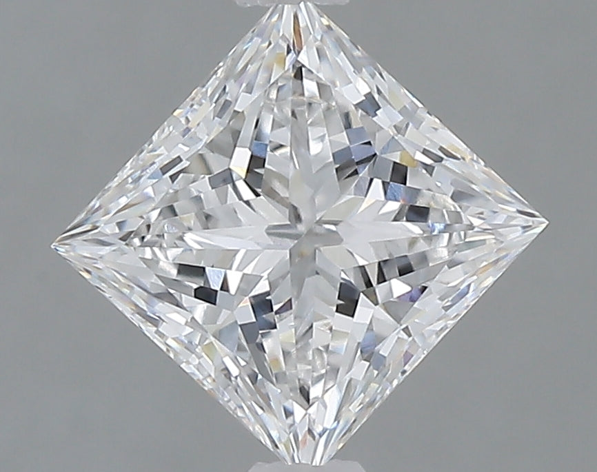 1.60 Carat Princess Shaped, Ideal Cut, D Color, VVS2 Clarity, IGI Certified Lab Grown Diamond