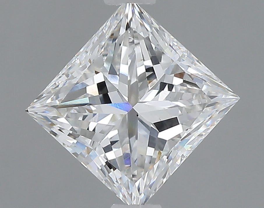 1.59 Carat Princess Shaped, Excellent Cut, E Color, VS1 Clarity, IGI Certified Lab Grown Diamond