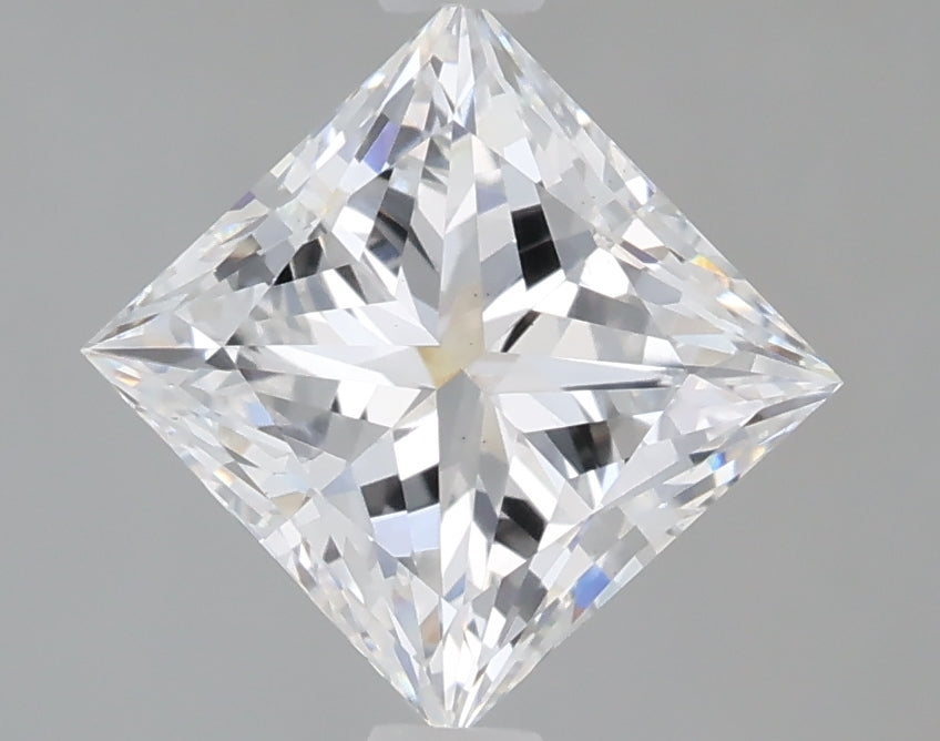 1.80 Carat Princess Shaped, Ideal Cut, D Color, VS1 Clarity, IGI Certified Lab Grown Diamond