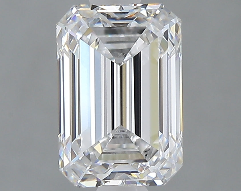 1.60 Carat Emerald Shaped, Ideal Cut, D Color, VS1 Clarity, IGI Certified Lab Grown Diamond