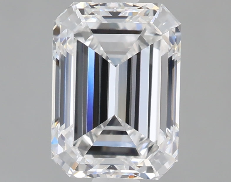 1.60 Carat Emerald Shaped, Ideal Cut, D Color, VVS2 Clarity, IGI Certified Lab Grown Diamond